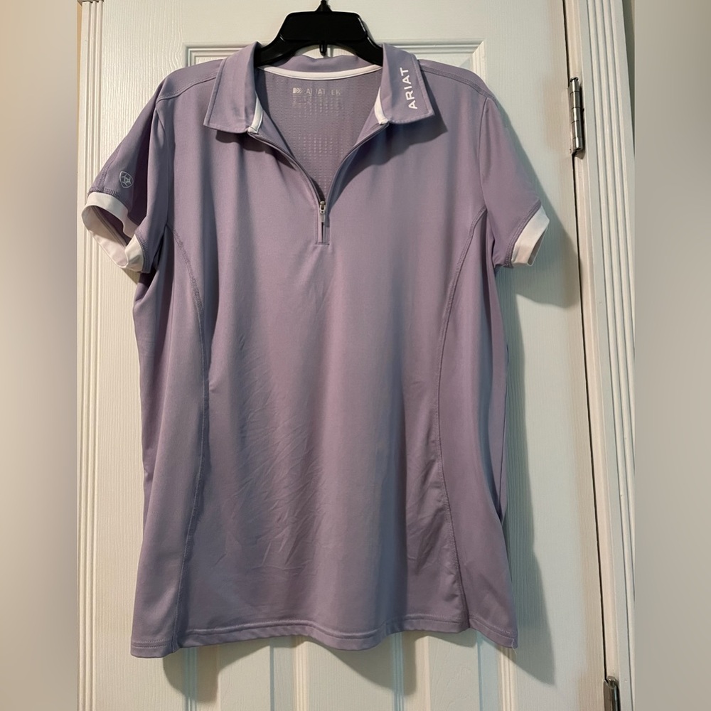 Ariat Short Sleeve Lavender Riding Shirt Sz XL